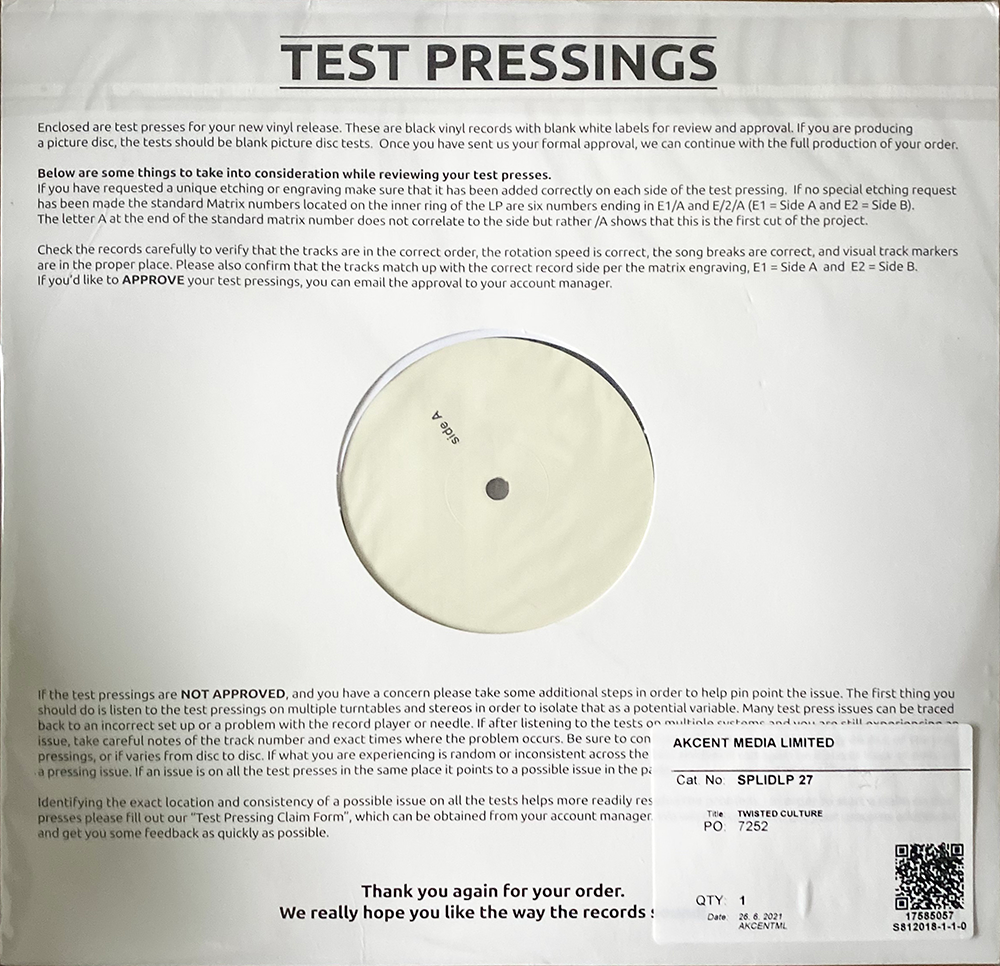 Twisted Culture Test Pressing